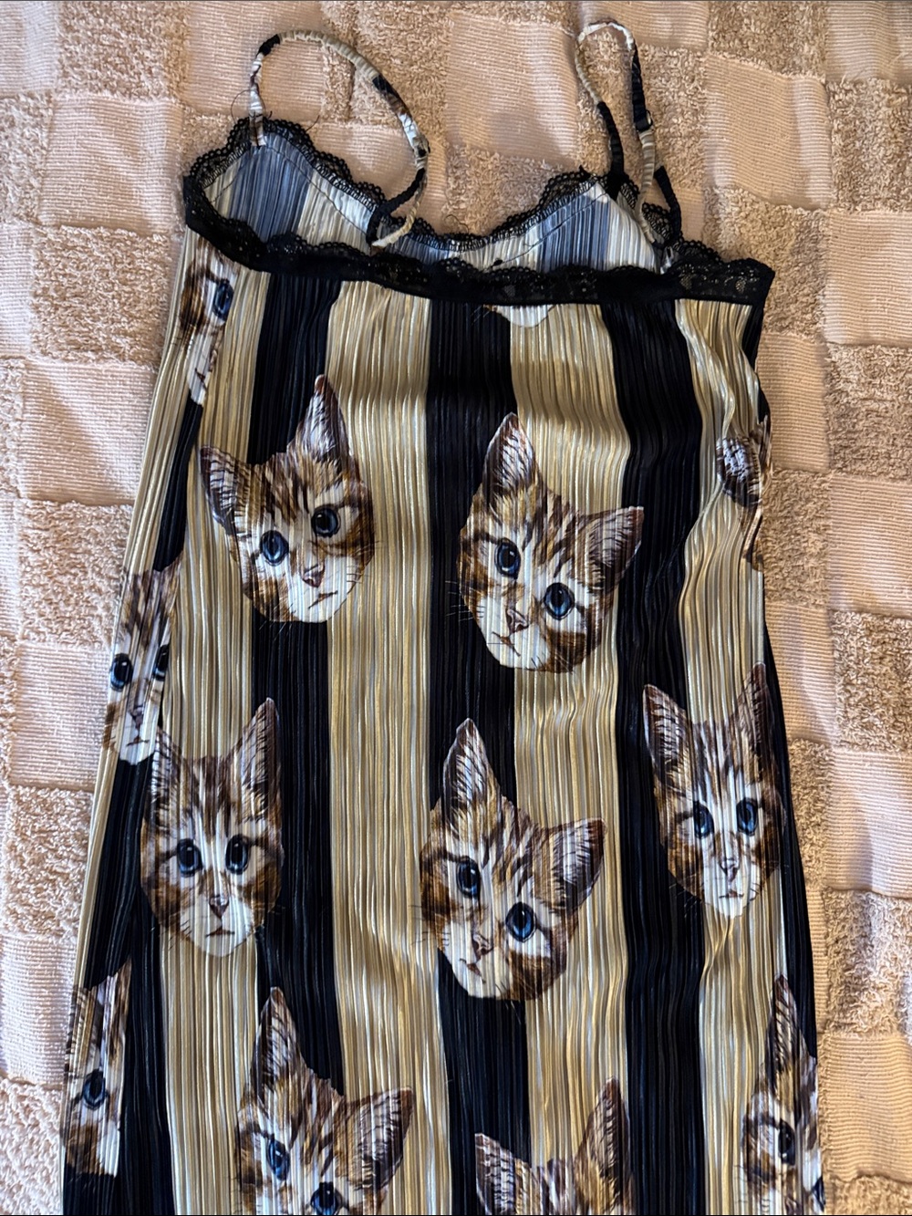 Dressed in LALA Money Honey Plisse Midi Slip Dress - Picture 2 of 5